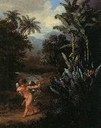 Philip Reinagle Cupid Inspiring the Plants with Love USA oil painting artist